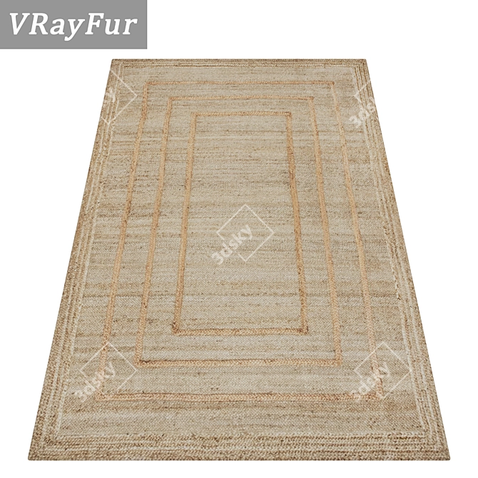 Luxury Carpet Set High-Quality Textures 3D model image 2