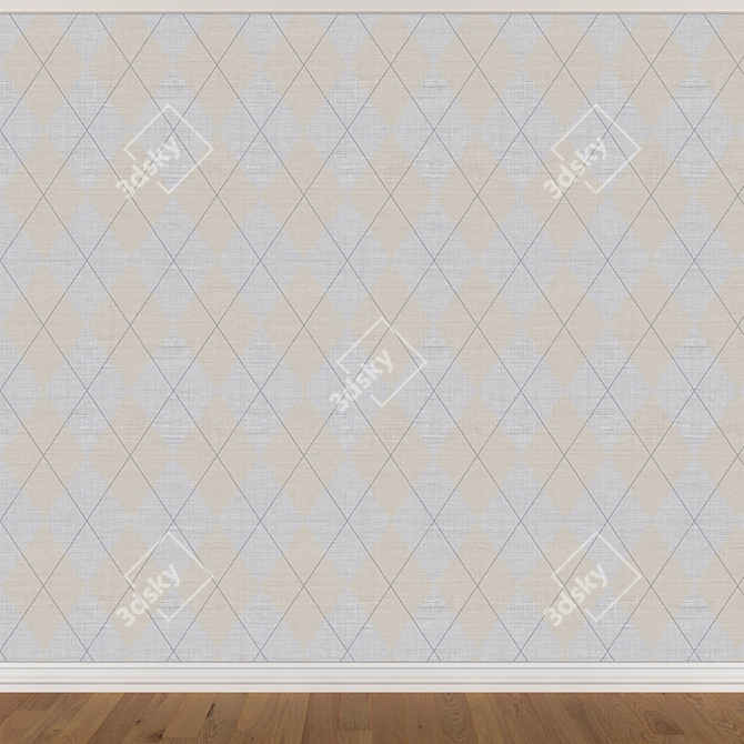 Seamless Wallpaper Set 1489 - 3 Colors 3D model image 2