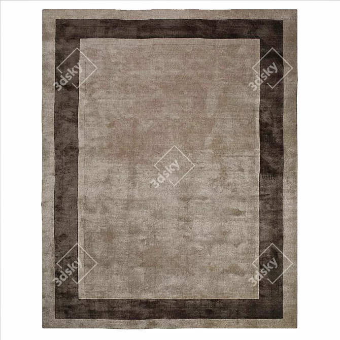 Elegant Starlight Graphite Rug 3D model image 1