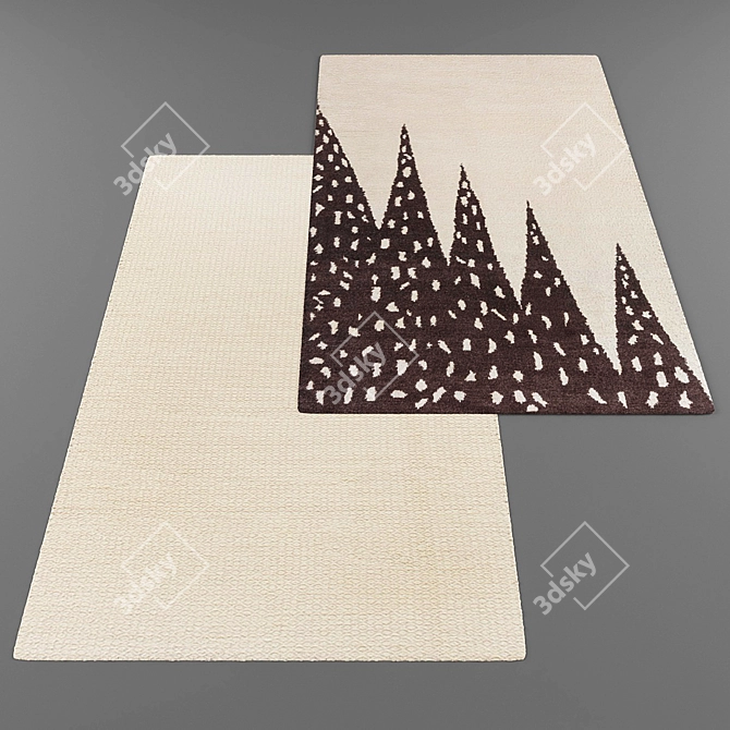 Modern Style Rug Set 3D model image 2