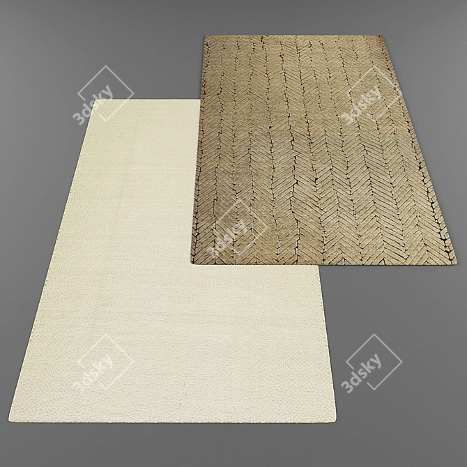 Modern Style Rug Set 3D model image 3