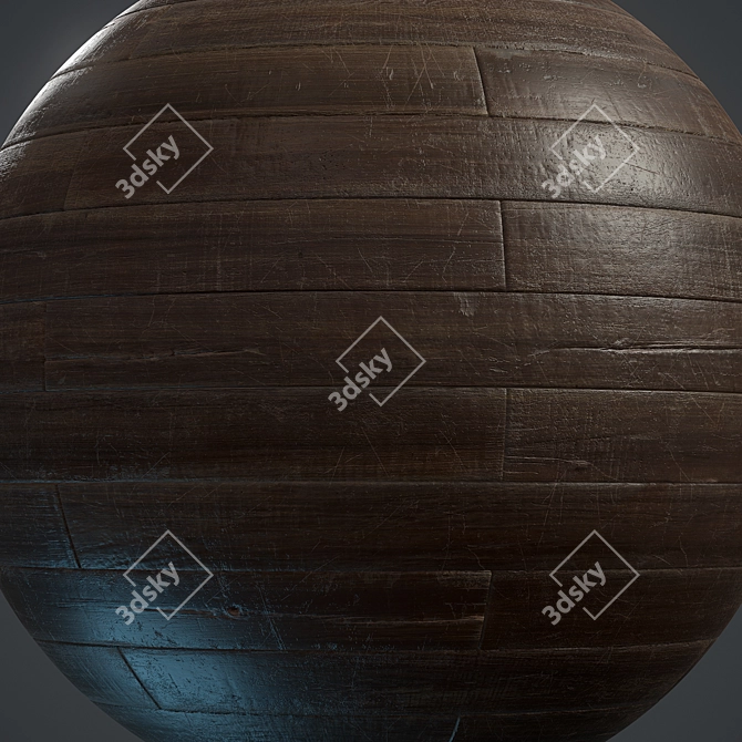 Vintage Brickbond Parquet: PBR Texture 3D model image 3