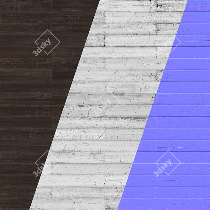 Vintage Brickbond Parquet: PBR Texture 3D model image 4