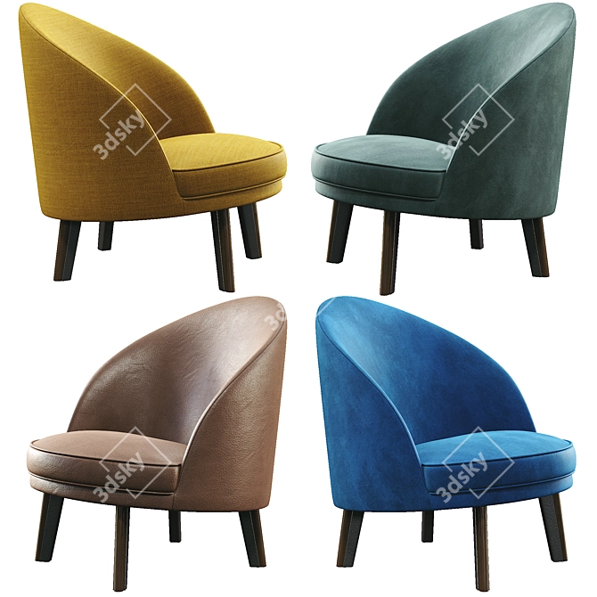 Modern Jules Armchair: Versatile Elegance 3D model image 1