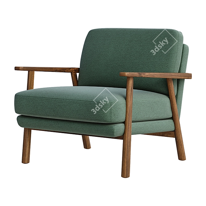 Versatile Lars Accent Chair: Customizable Colors 3D model image 2