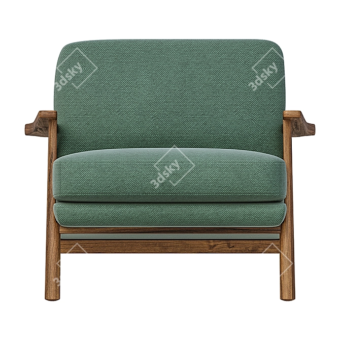 Versatile Lars Accent Chair: Customizable Colors 3D model image 4