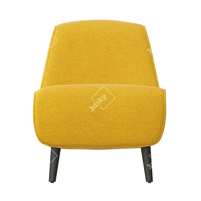 Versatile Leo Accent Chair - Customizable Colors 3D model image 4