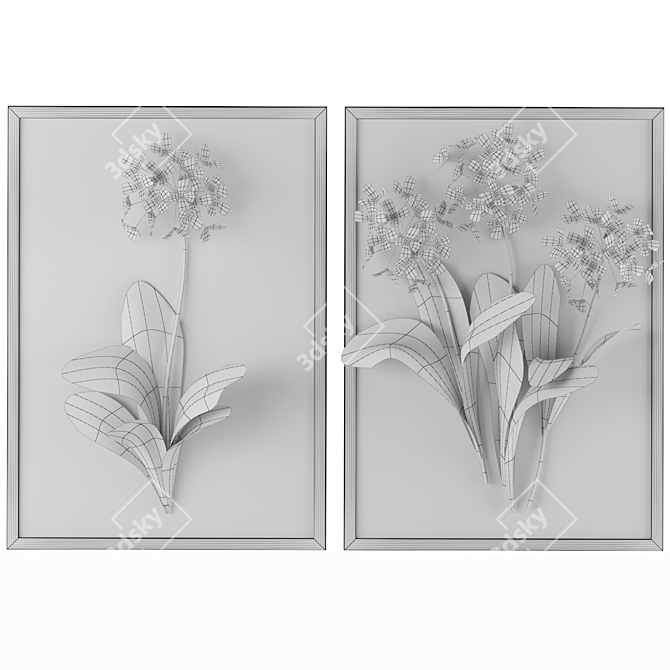 Golden Petal Frames 3D model image 4