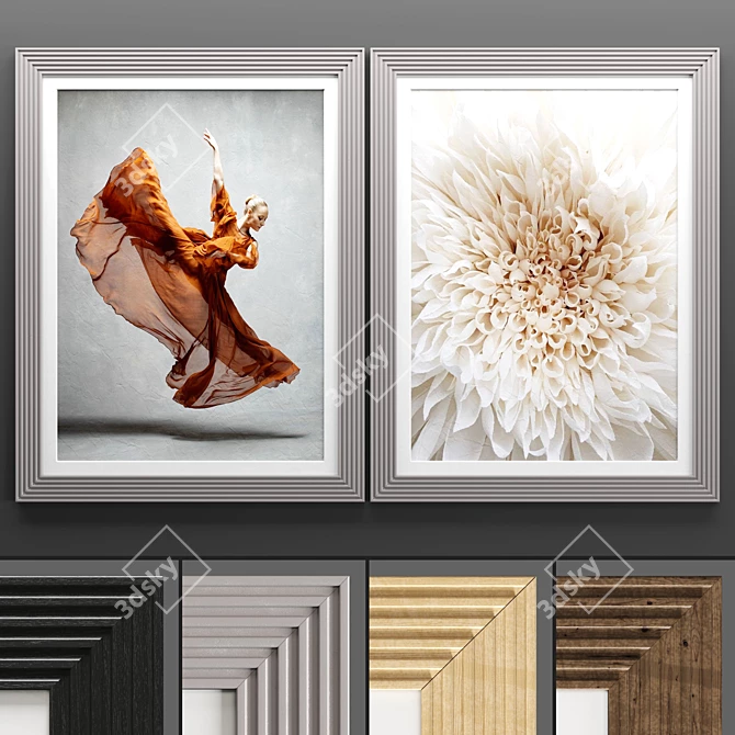 Modern Art Frame Set 628 3D model image 1