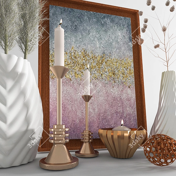 Elegant Decor Set: 2015 Edition 3D model image 3