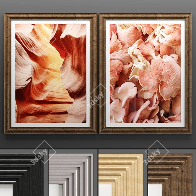 Texture-Rich Art Frame 632 in 50x70cm Size 3D model image 1