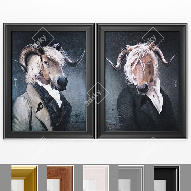 IBRIDE Frams Collection: Artistic Aluminum Paintings 3D model image 1