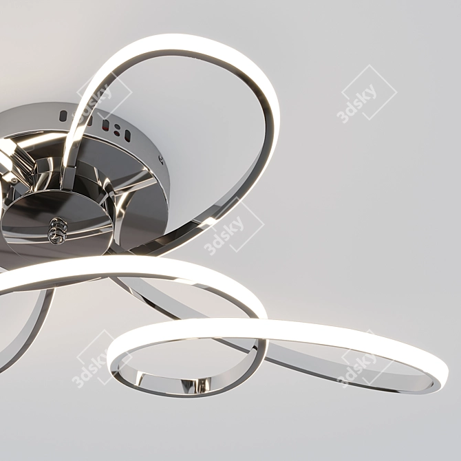 Eurosvet LED Chrome Ceiling Lamp 3D model image 3