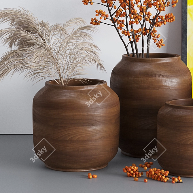 Elegant Home Decor Set 3D model image 2