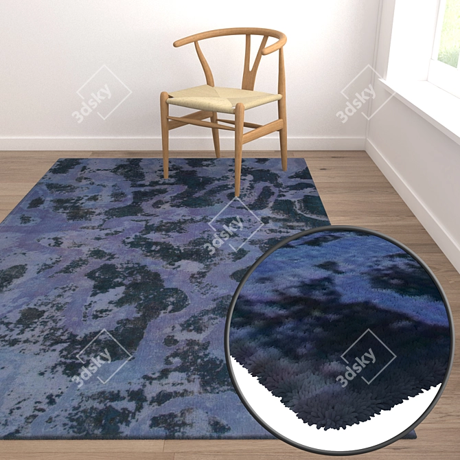 Luxury Carpet Set: High-Quality Textures - 3 Styles 3D model image 5