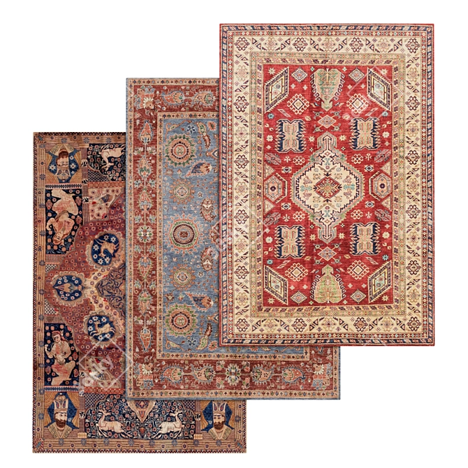 Versatile High-Quality Carpets Set 3D model image 1