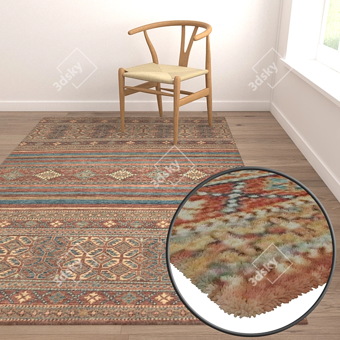 Luxury Carpet Set: High-Quality Textures for Immersive Interiors 3D model image 5