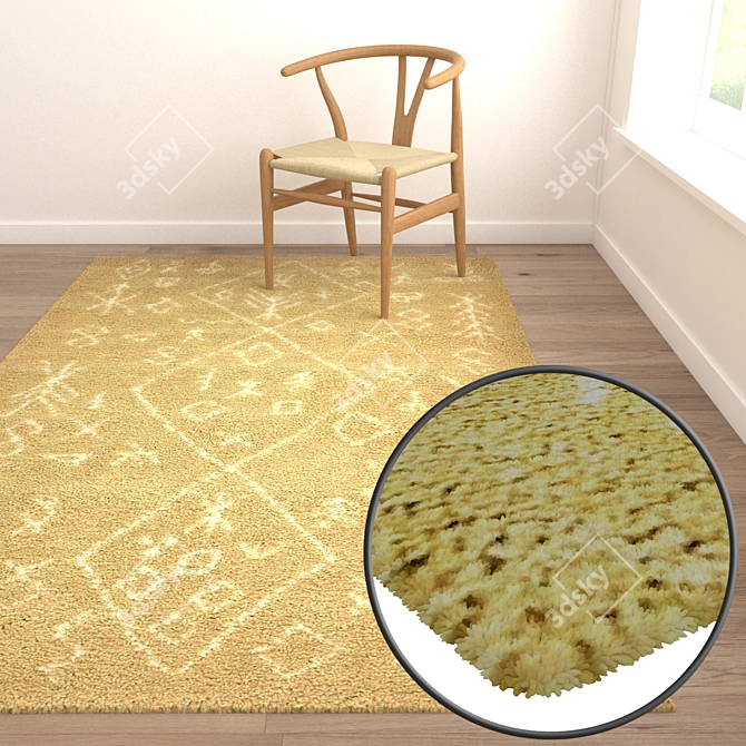 High Quality Carpets Set 3D model image 5