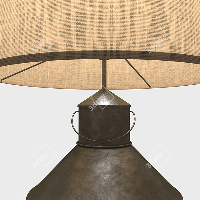 Loft-Style Custom Table Lamp 3D model image 2