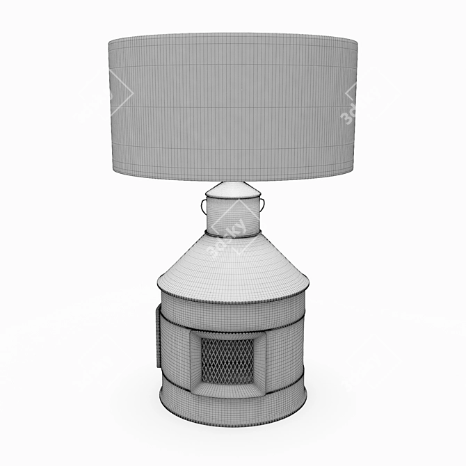 Loft-Style Custom Table Lamp 3D model image 3