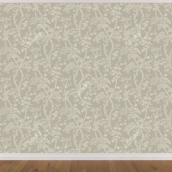 Seamless Wallpaper Set - 3 Colors 3D model image 3