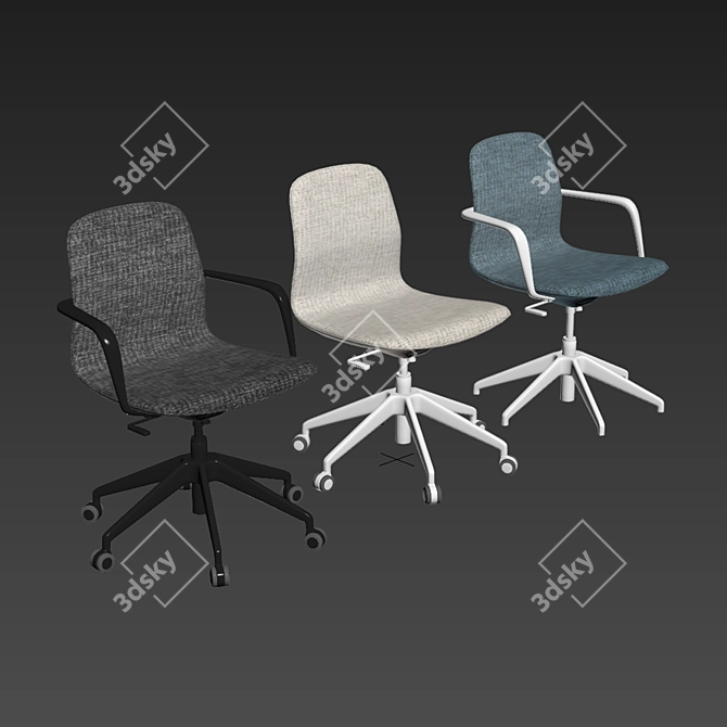 Ergonomic Conference Office Chair 3D model image 4