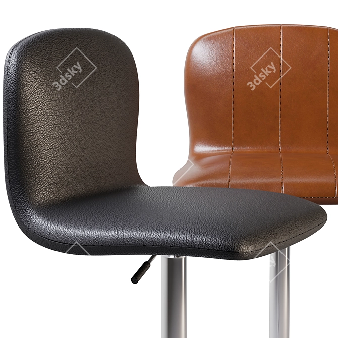 Title: Classic Swivel Bar Stool 3D model image 2