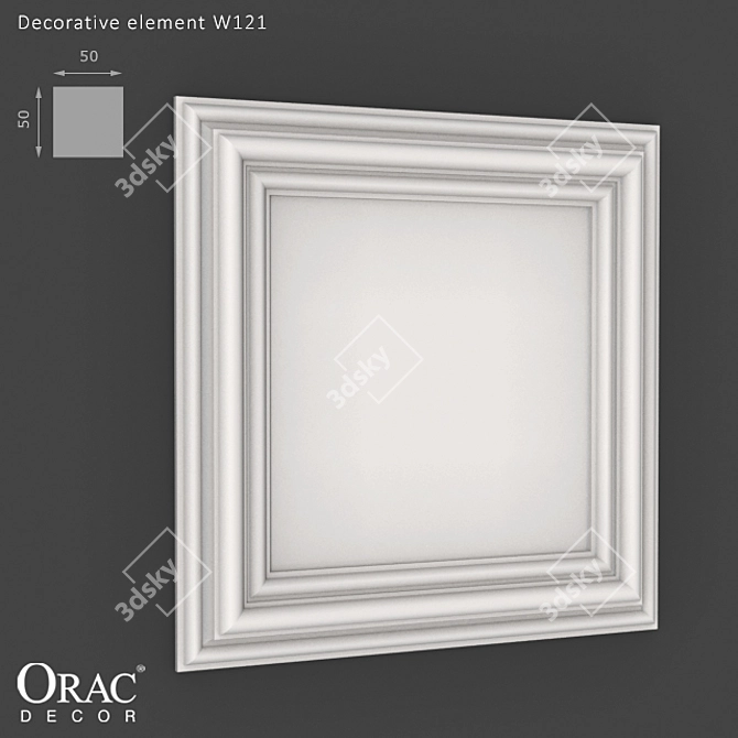 Elegant Wall Frame - W121 3D model image 1