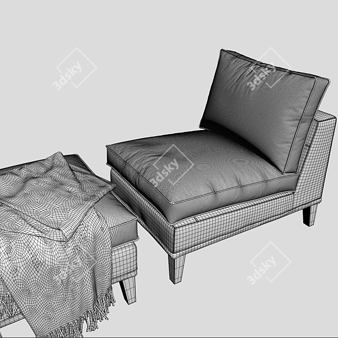 Modern Elegance: Fogia Alex Armchair 3D model image 3