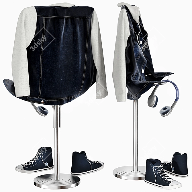 Denim Jacket: Stylish, Trendy Design 3D model image 2