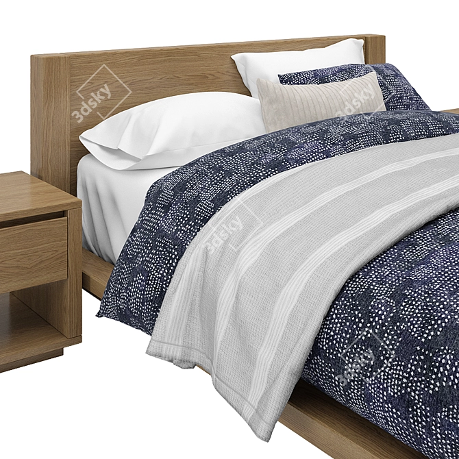 West Elm Tahoe Bed Set 3D model image 2