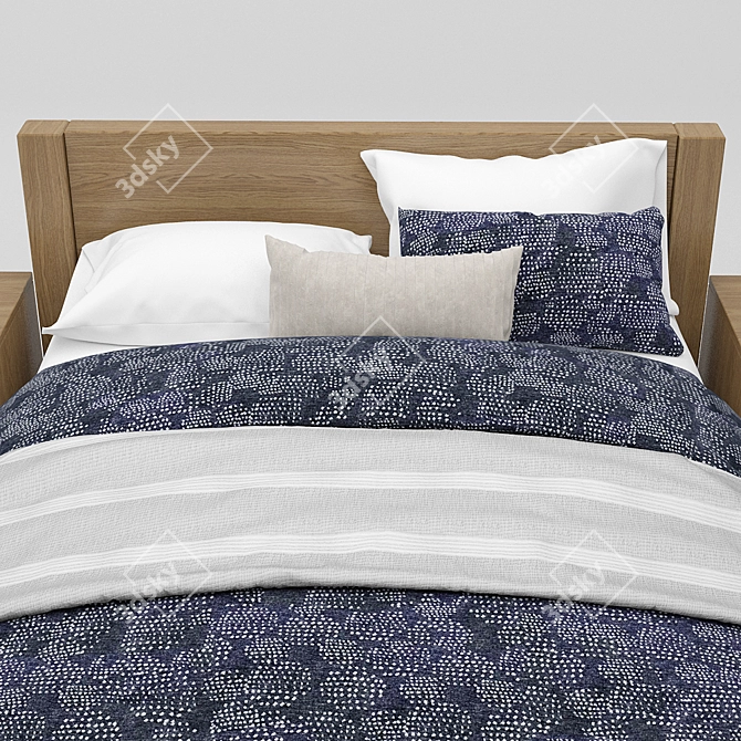 West Elm Tahoe Bed Set 3D model image 3