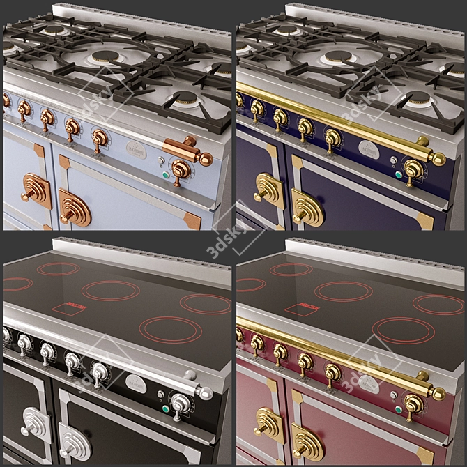 La Cornue Cornufe 110: Gas & Induction Cooker 3D model image 2