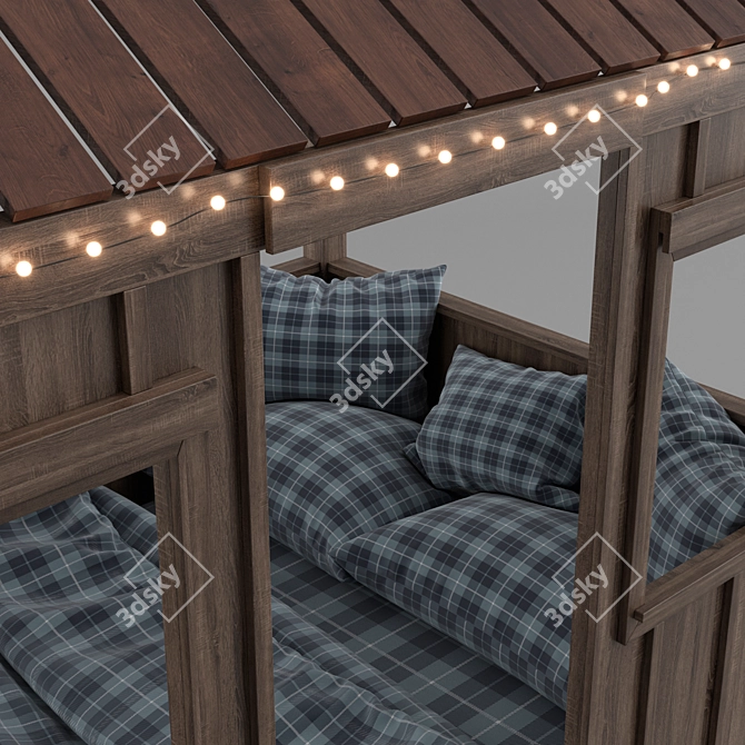Cozy Baby Cot House KD12 3D model image 2