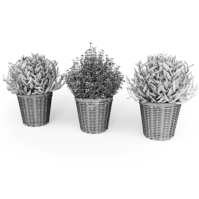 FEJKA Artificial Potted Plants - Lifelike Home Decor 3D model image 2