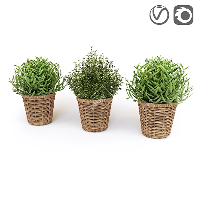 FEJKA Artificial Potted Plants - Lifelike Home Decor 3D model image 6
