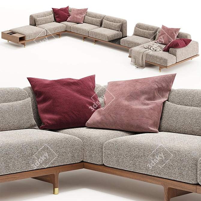 Modern Luxury Porada Argo Sofa 3D model image 3