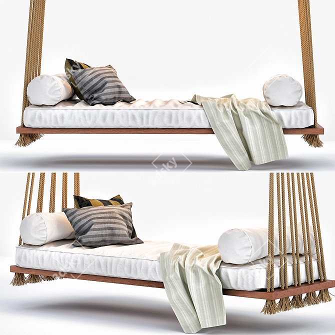 Sleek 007 Modern Bed 3D model image 1