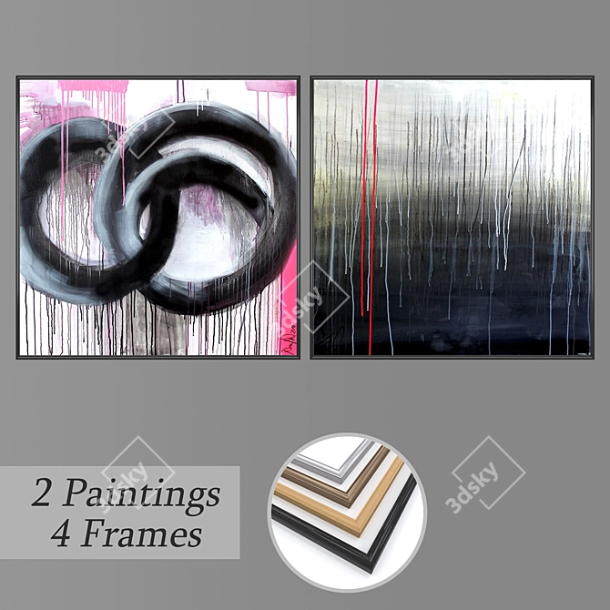 Creative Collection: Wall Art Set 3D model image 1