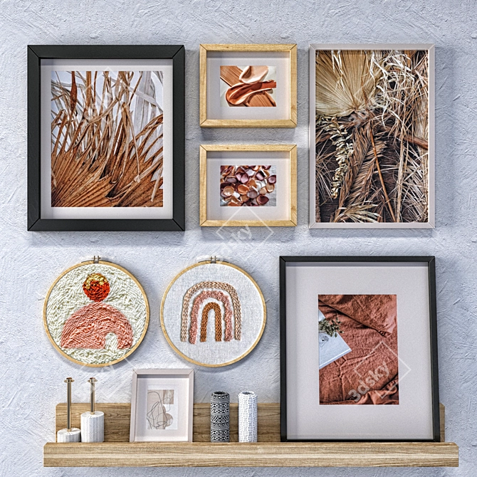 Elegant Wall Art Set 3D model image 1