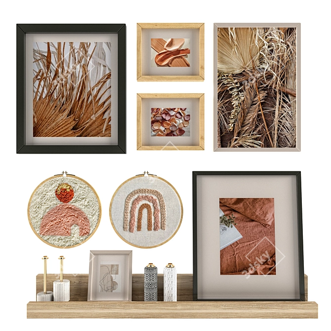 Elegant Wall Art Set 3D model image 4