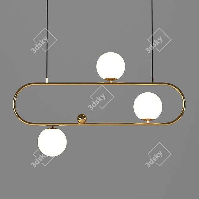 Title: Modern Hico Round Chandelier 3D model image 1