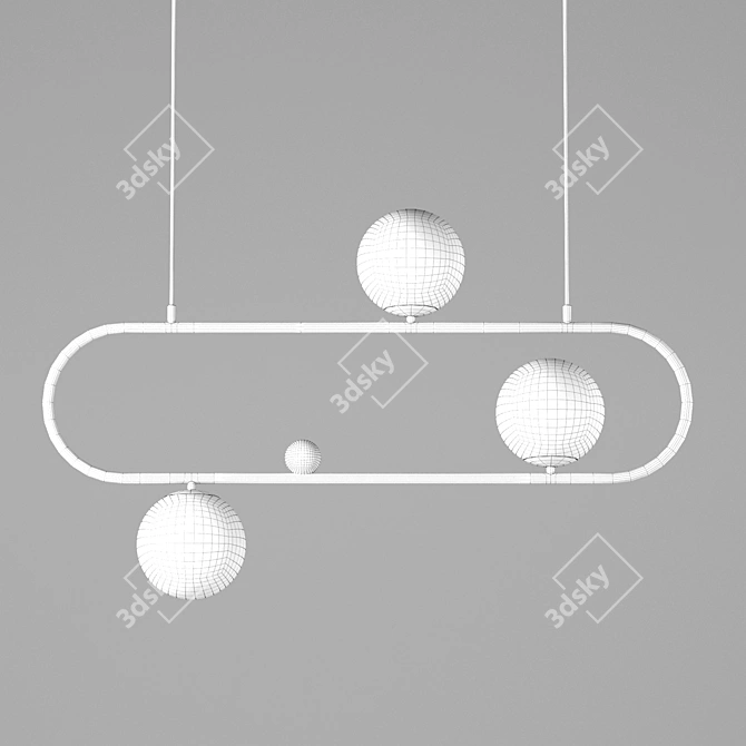 Title: Modern Hico Round Chandelier 3D model image 2