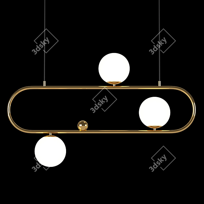 Title: Modern Hico Round Chandelier 3D model image 4