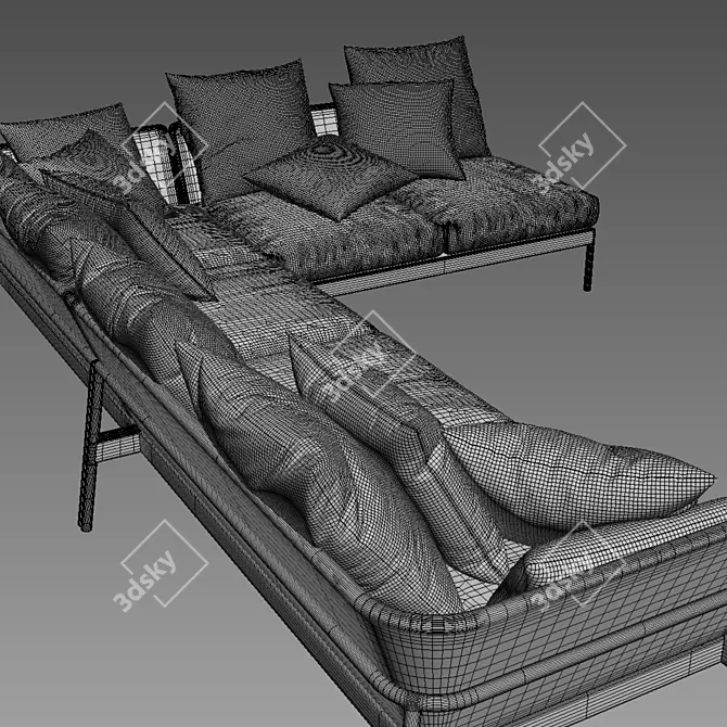 Roda PIPER Modern Sofa 3D model image 2