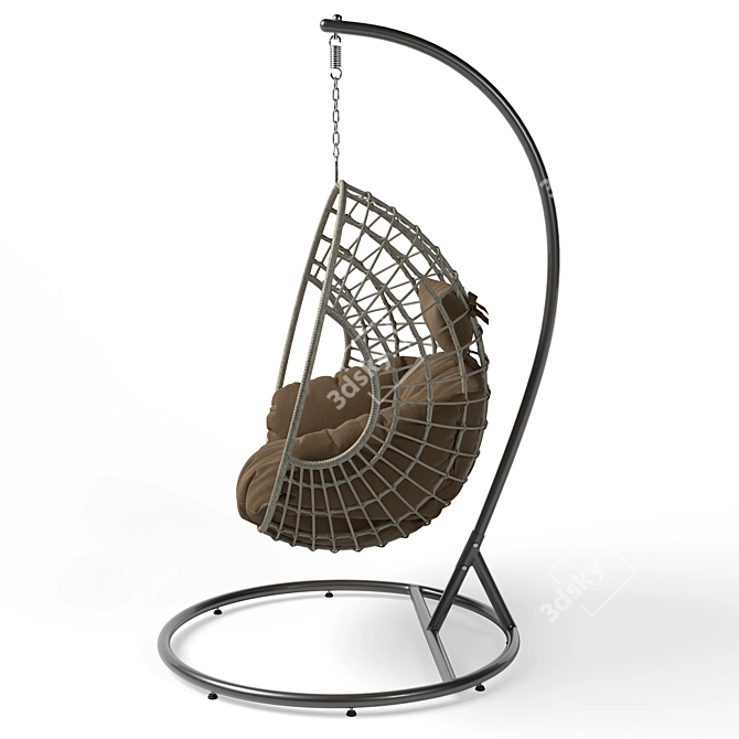 Cozy Cocoon Chair 3D model image 3