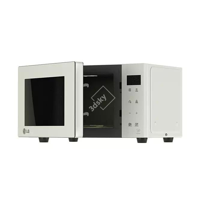 LG MW23R35GIH: Versatile Microwave Oven with Corona Render Integration 3D model image 1