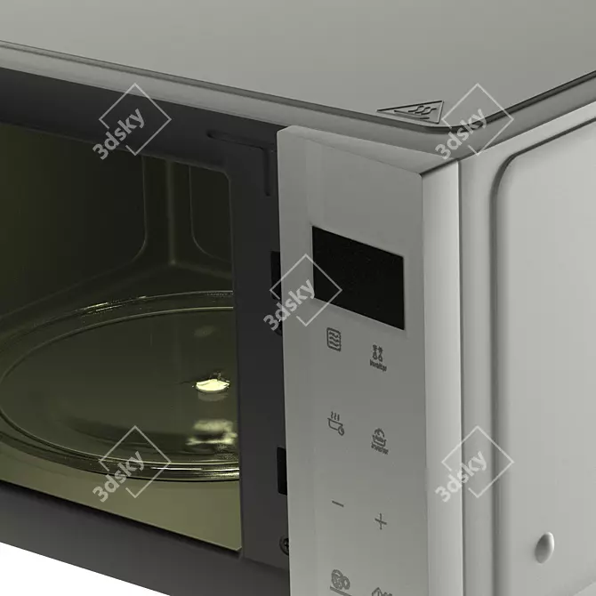 LG MW23R35GIH: Versatile Microwave Oven with Corona Render Integration 3D model image 4