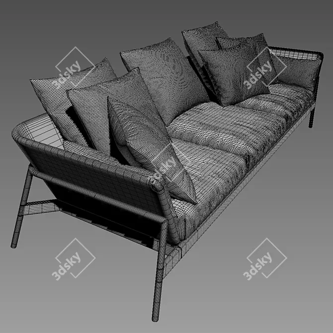 Luxurious PIPER Sofa: Elegant Comfort 3D model image 2