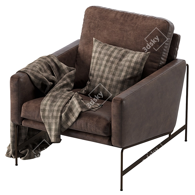 Elegant Coco Republic Clement Chair 3D model image 3